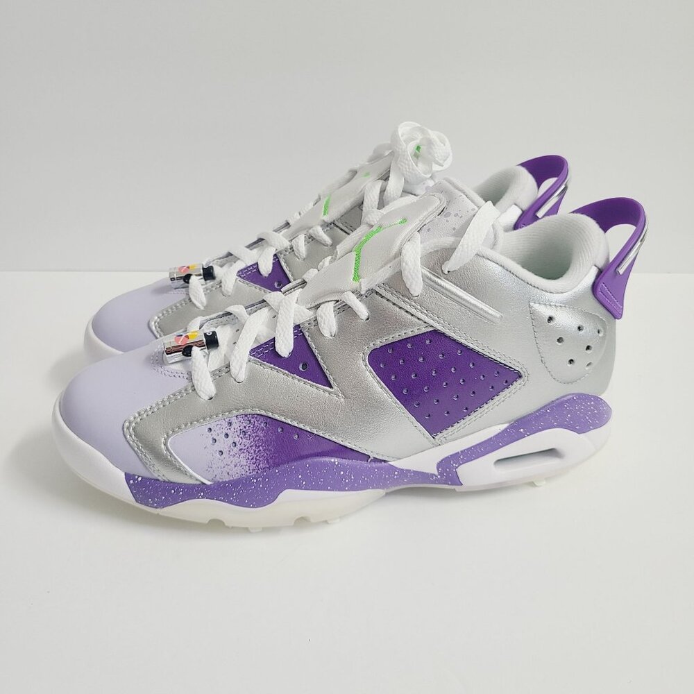 NEW Nike Air Jordan Retro 6 NRG Golf Shoes FD0205-055 Size 8 Silver Purple